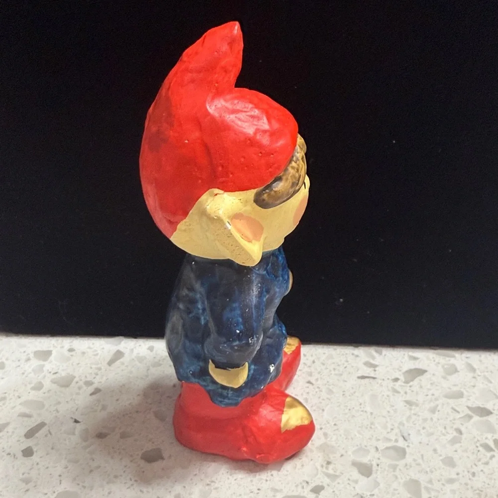 Homco Red/Blue Elf‎ Figurine C-5321 Made in Japan collectible ceramic VTG 80’s